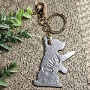 Juicy Couture Silver Scotty 3D Bag Keychain Charm